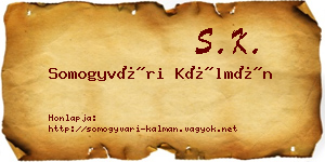 Somogyvári Kálmán névjegykártya